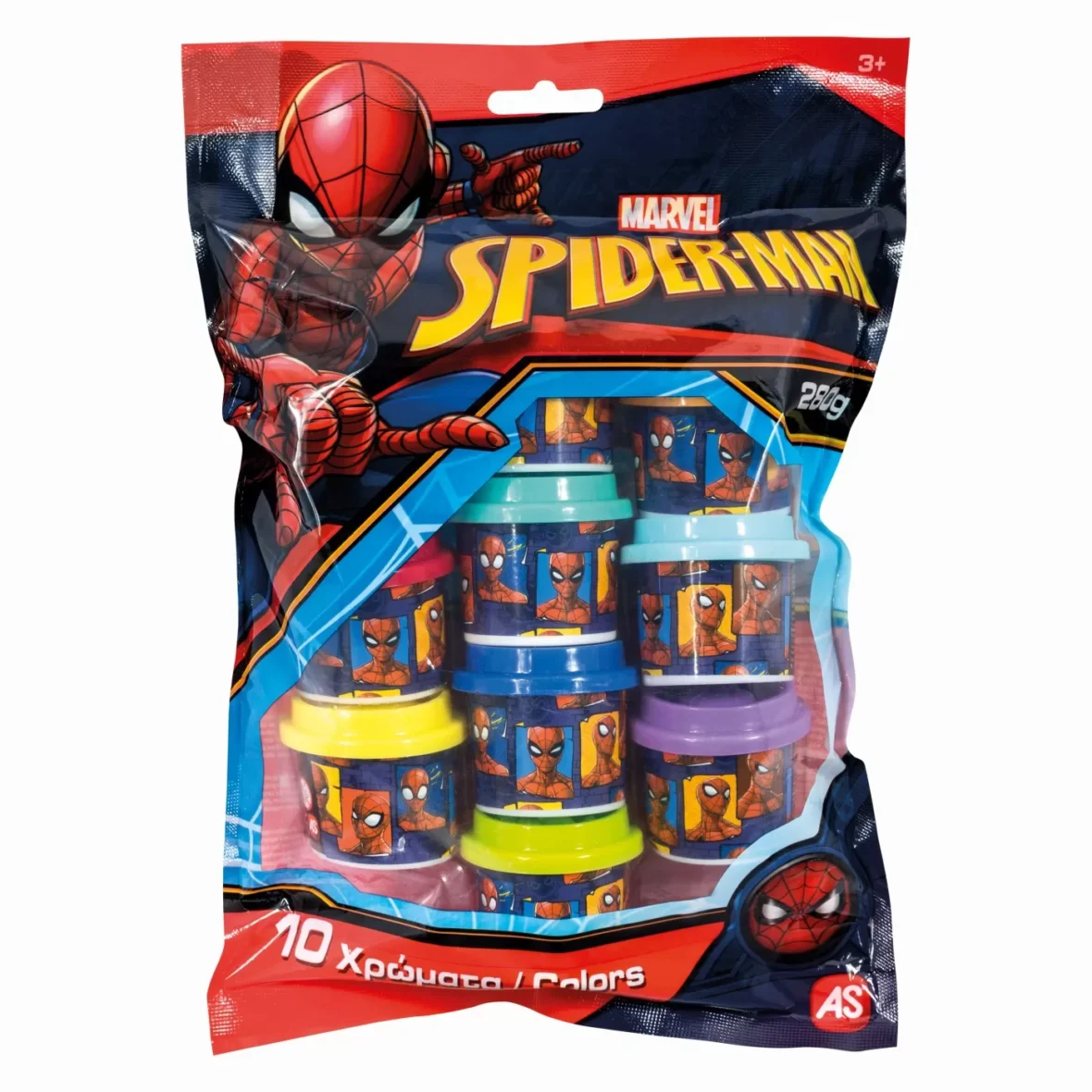 SET 10 BORCANASE DE PLASTILINA SPIDERMAN IN PUNGA DE PLASTIC