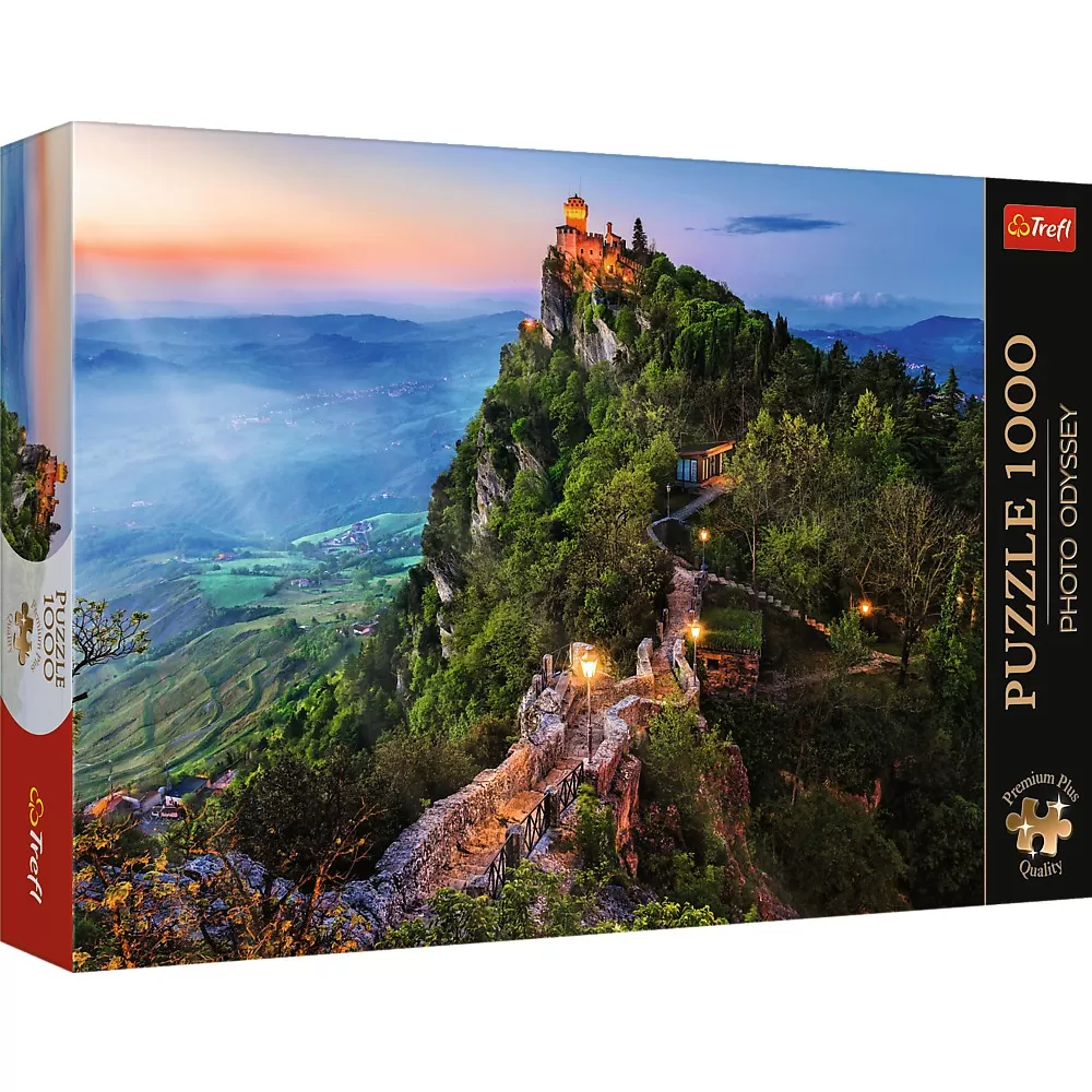PUZZLE TREFL 1000 PREMIUM PLUS PHOTO ODYSSEY TURNUL CESTA SAN MARINO