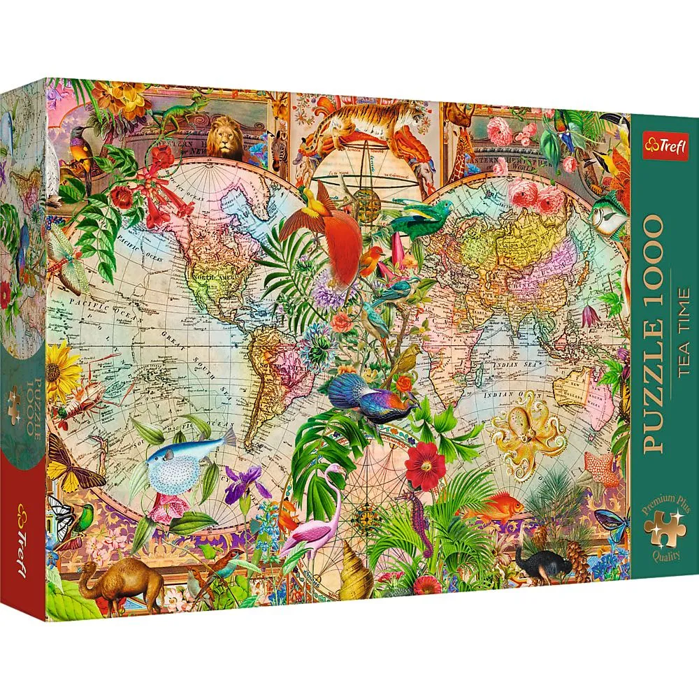 PUZZLE TREFL 1000 PREMIUM PLUS TEA TIME HARTA ANTICA A LUMII