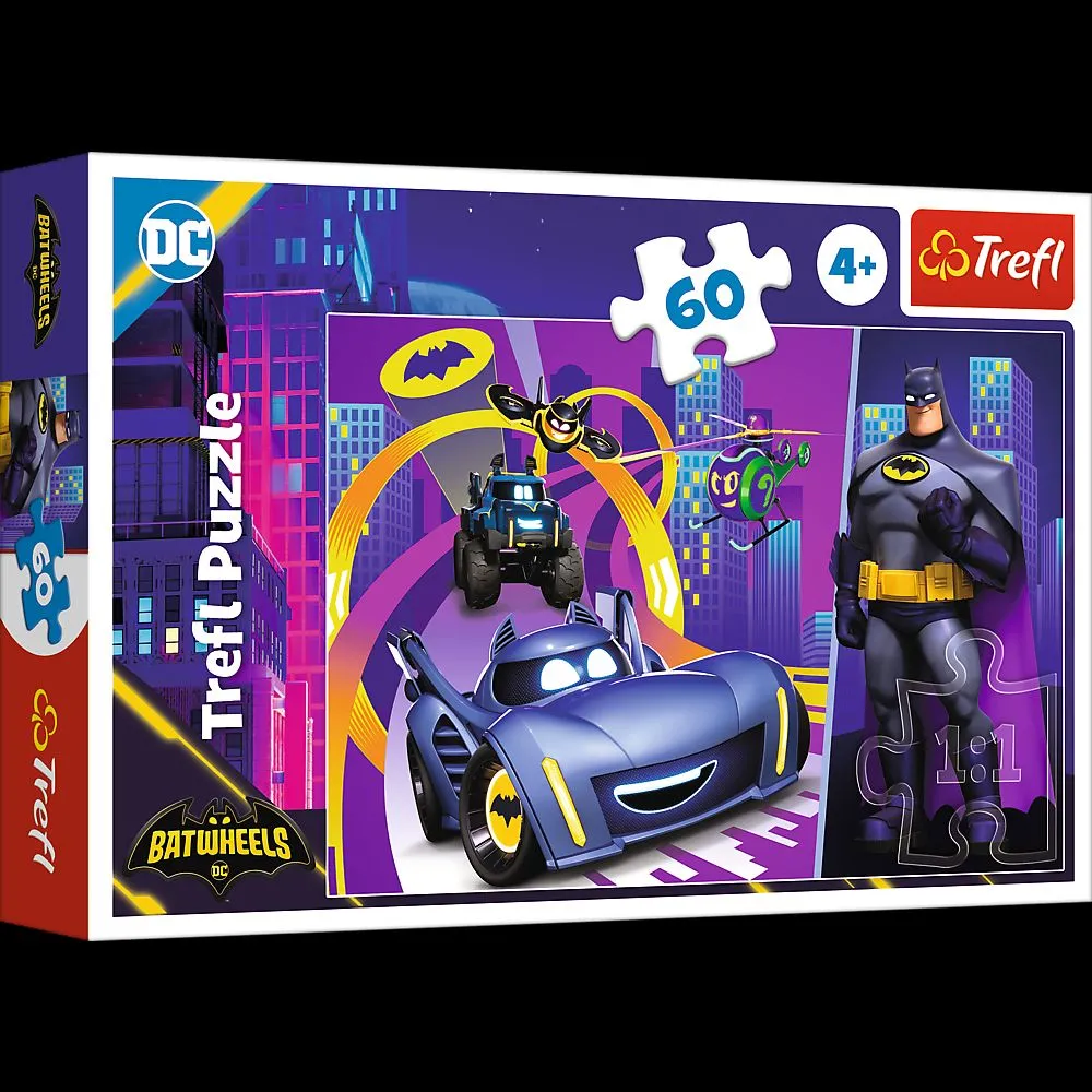 PUZZLE TREFL 60 BATMAN SI VEHICULELE LUI