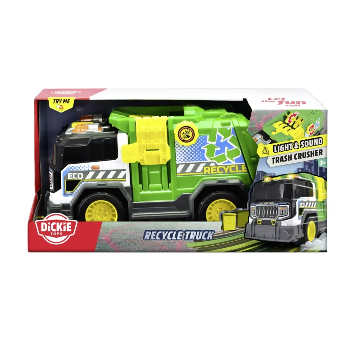 DICKIE CAMION DE RECICLARE CU LUMINI SI SUNETE 30CM