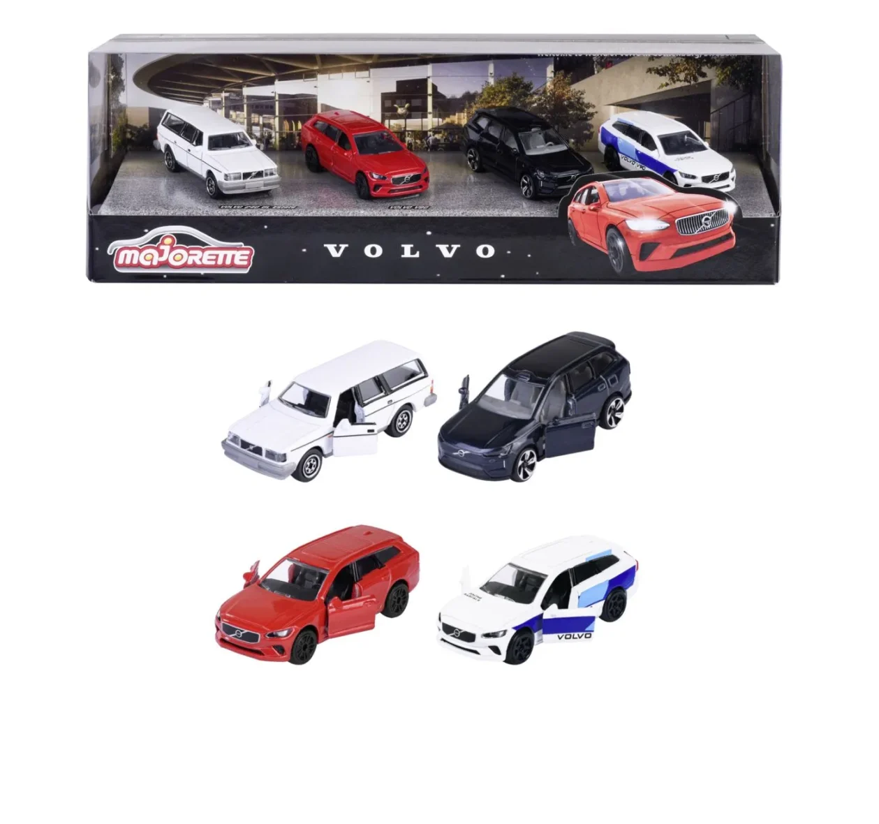MAJORETTE PREMIUM CARS SET 4 MASINI VOLVO V90 SCARA 1:64