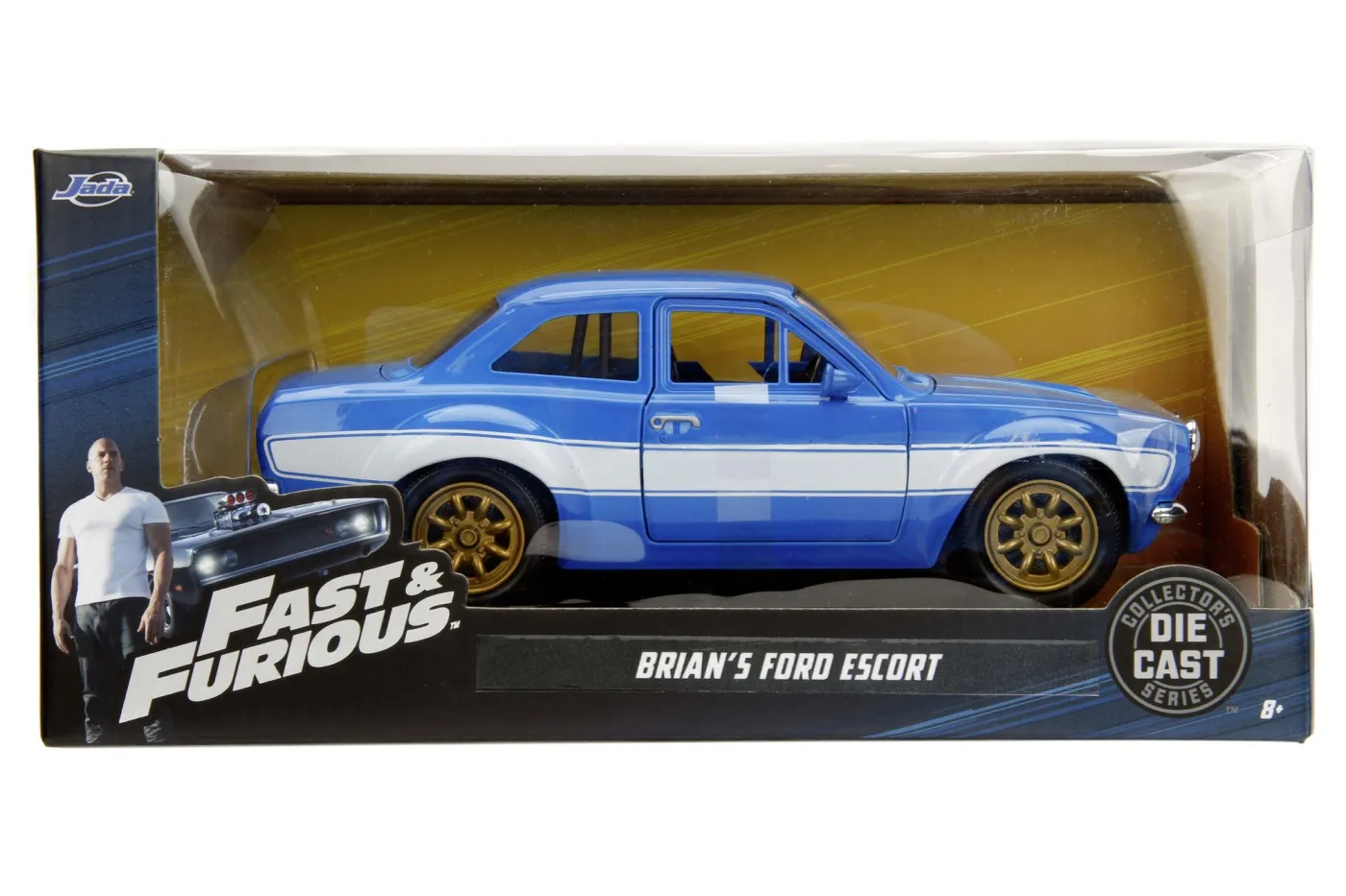 JADA FAST AND FURIOUS MASINUTA METALICA BRIAN S FORD ESCORT SCARA 1:24