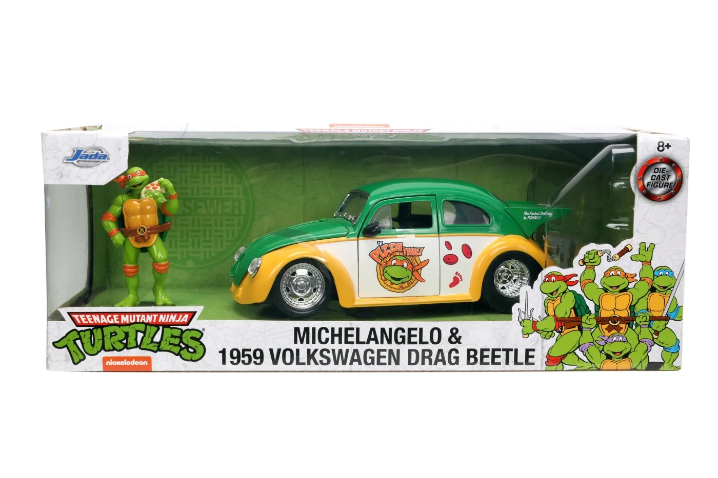 JADA MASINUTA METALICA TESTOASELE NINJA 1959 VOLKSWAGEN DRAG BEETLE 1:24