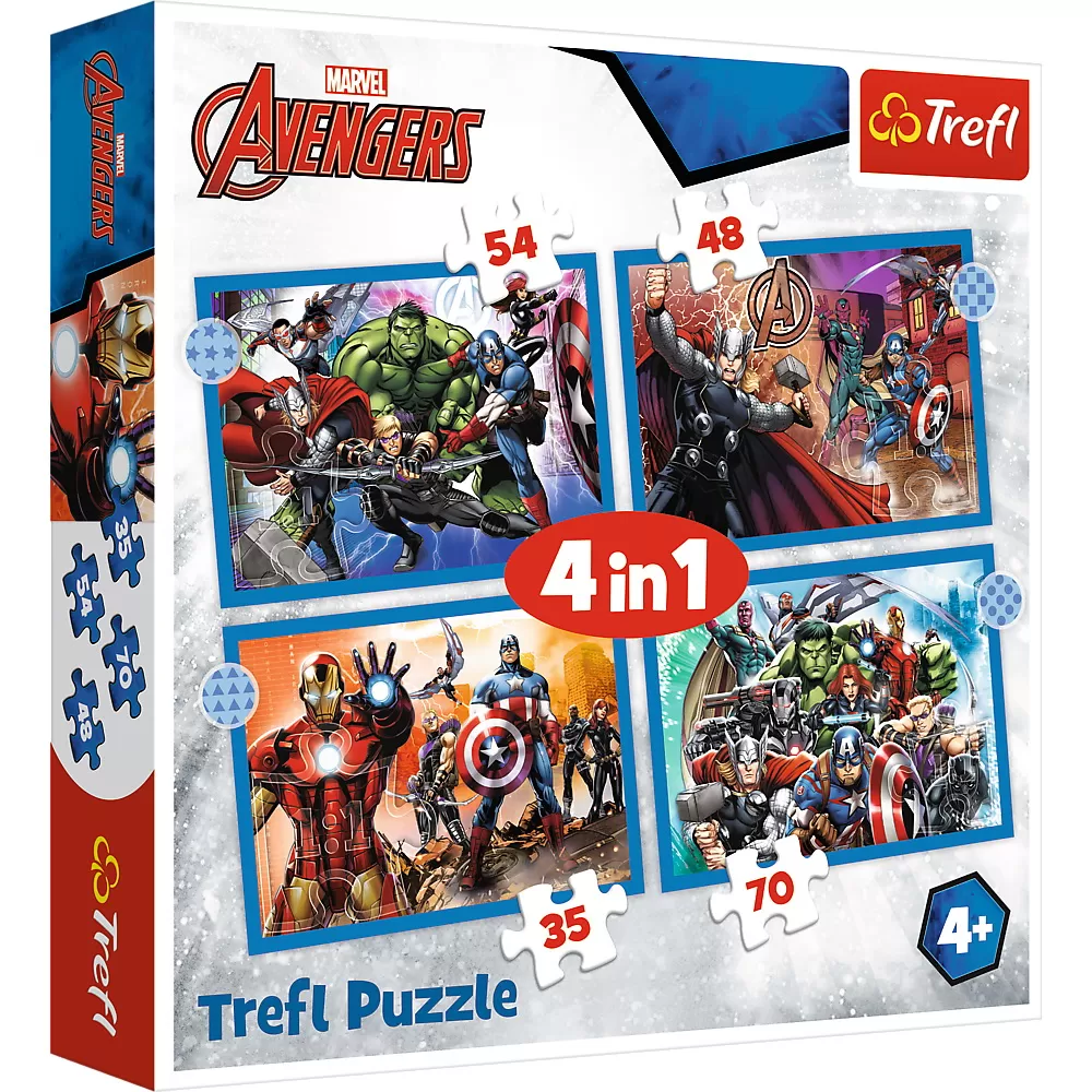 PUZZLE TREFL 4IN1 AVENGERS – RAZBUNATORII CURAJOSI