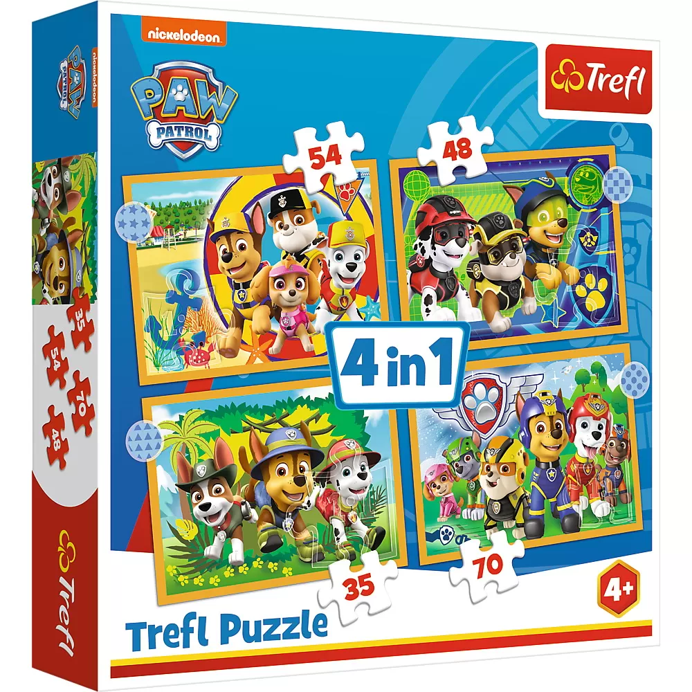 PUZZLE TREFL 4IN1 PATRULA CATELUSILOR – SARBATORILE