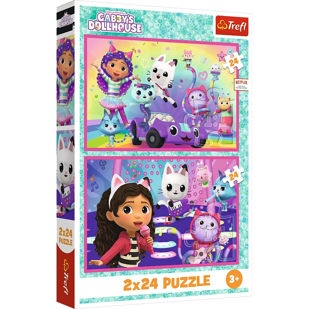 PUZZLE TREFL 2X24 GABBYS DOLLHOUSE AVENTURILE LUI GABBY