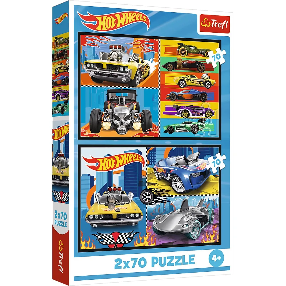 PUZZLE TREFL 2X70 HOT WHEELS MASINI