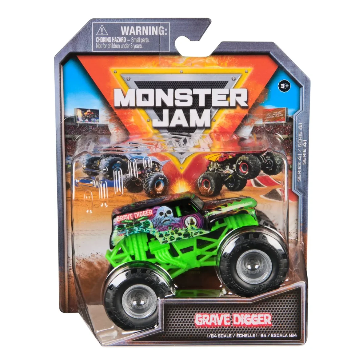 MONSTER JAM MASINUTA METALICA GRAVE DIGGER SCARA 1 LA 64