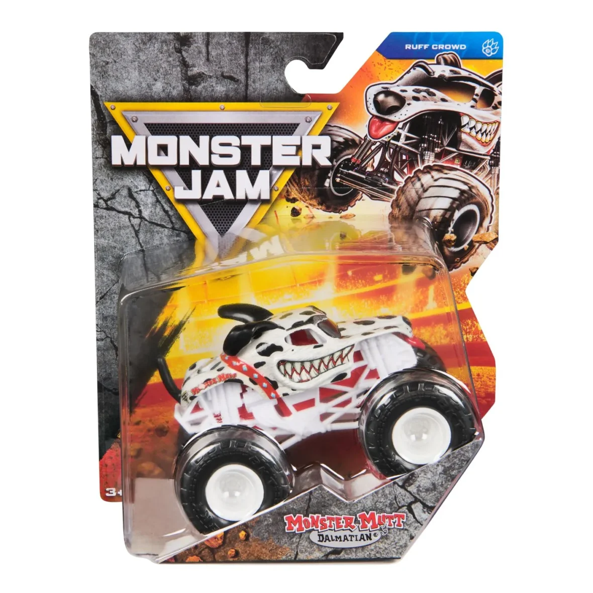 MONSTER JAM RUFF CROWD MASINUTA METALICA MONSTER MUTT DALAMTIAN SCARA 1 LA 64