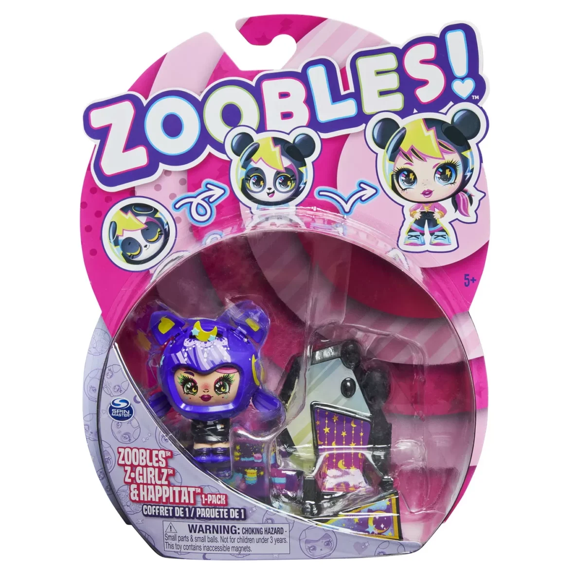 ZOOBLES Z-GIRLZ FIGURINA DE TRANSFORMARE FETITA PISICUTA