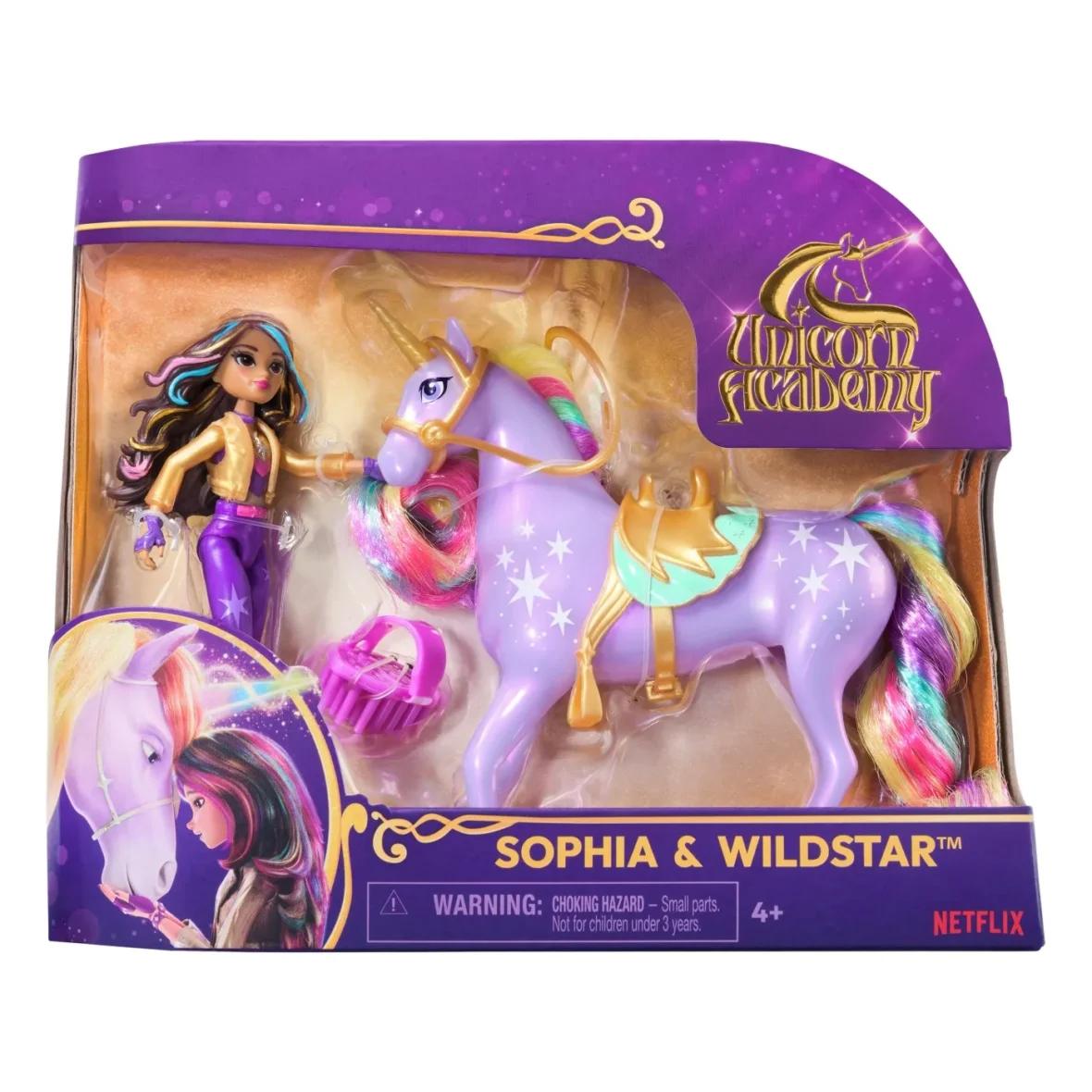 UNICORN ACADEMY SET SOPHIA SI WILDSTAR CU ACCESORII DE CALARIE
