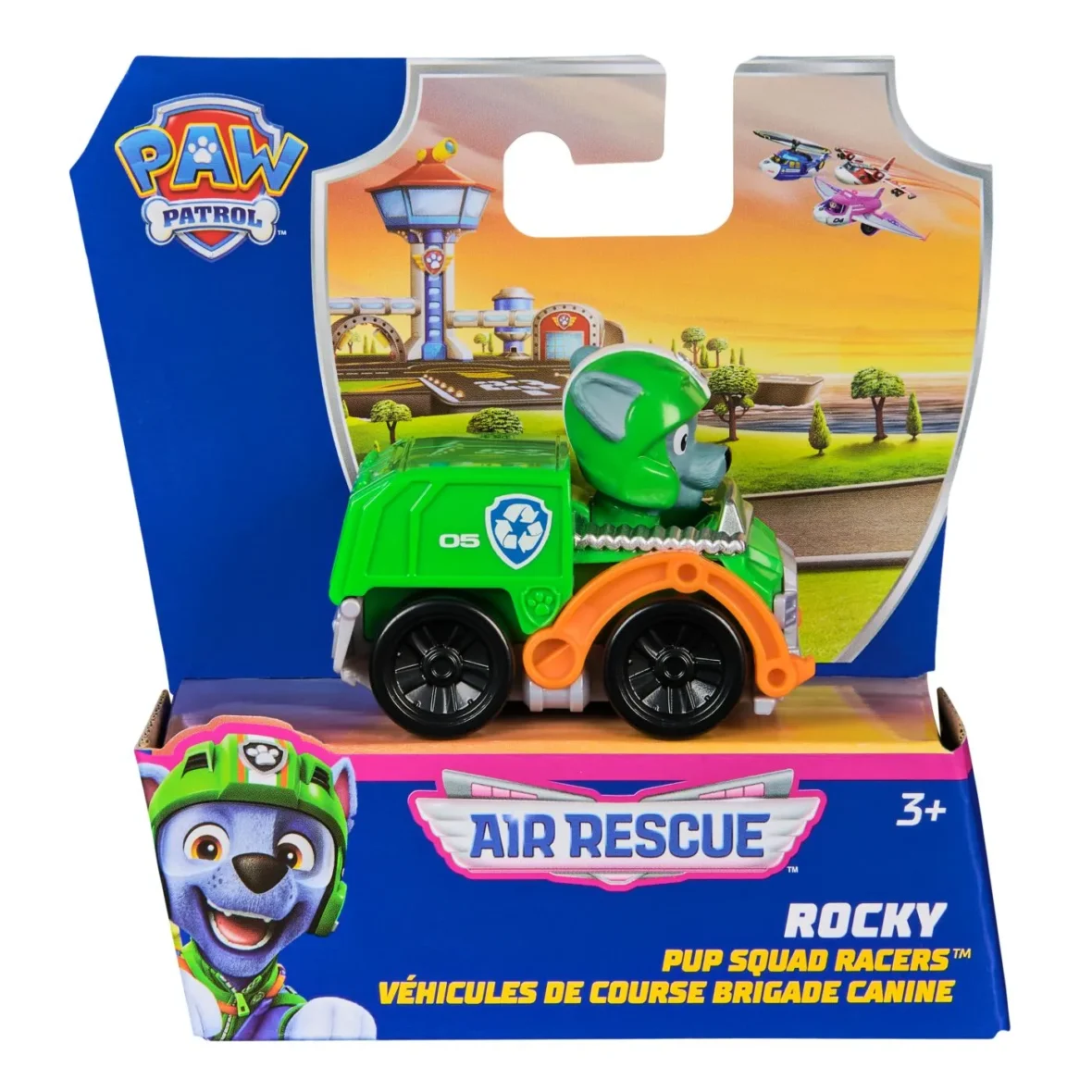 PATRULA CATELUSILOR PUP SQUAD RACERS AIR RESCUE VEHICUL METALIC ROCKY SCARA 1 LA 55