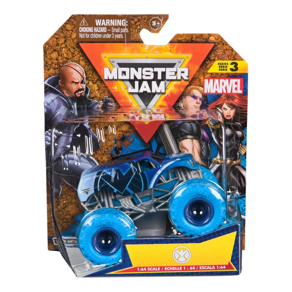 MONSTER JAM MARVEL CAMION GIGANT SHIELD SCARA 1 LA 64