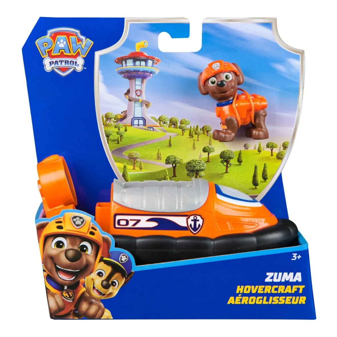 PATRULA CATELUSILOR SET VEHICUL DE BAZA HOVERCRAFT SI FIGURINA ZUMA