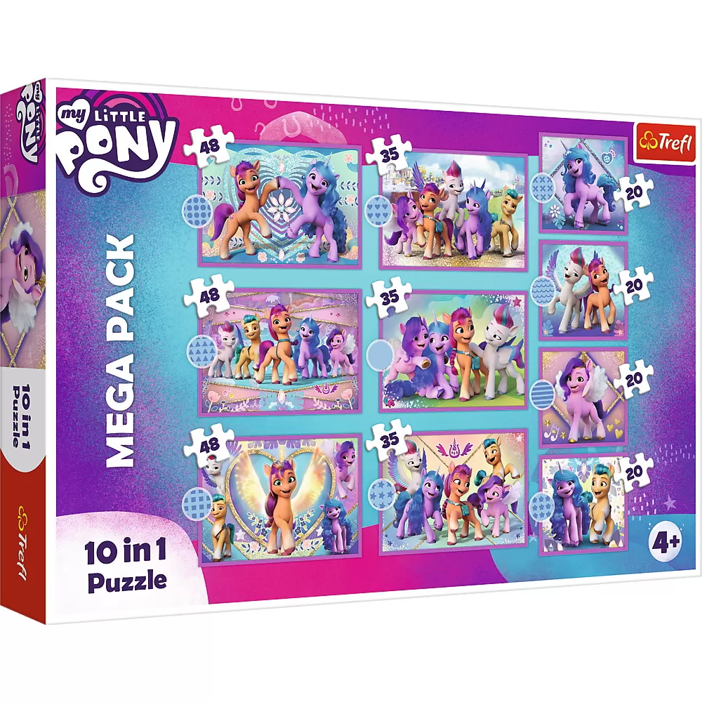 PUZZLE TREFL 10IN1 MY LITTLE PONY – PONEII STRALUCITORI