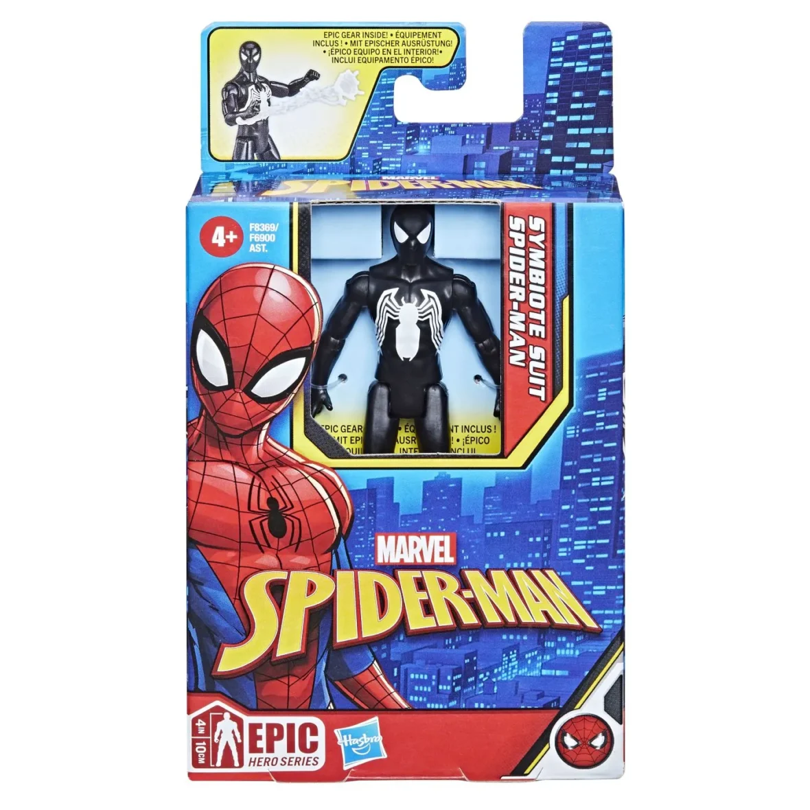 SPIDERMAN EPIC HERO FIGURINA COSTUM SYMBIOTE SPIDER MAN 10CM
