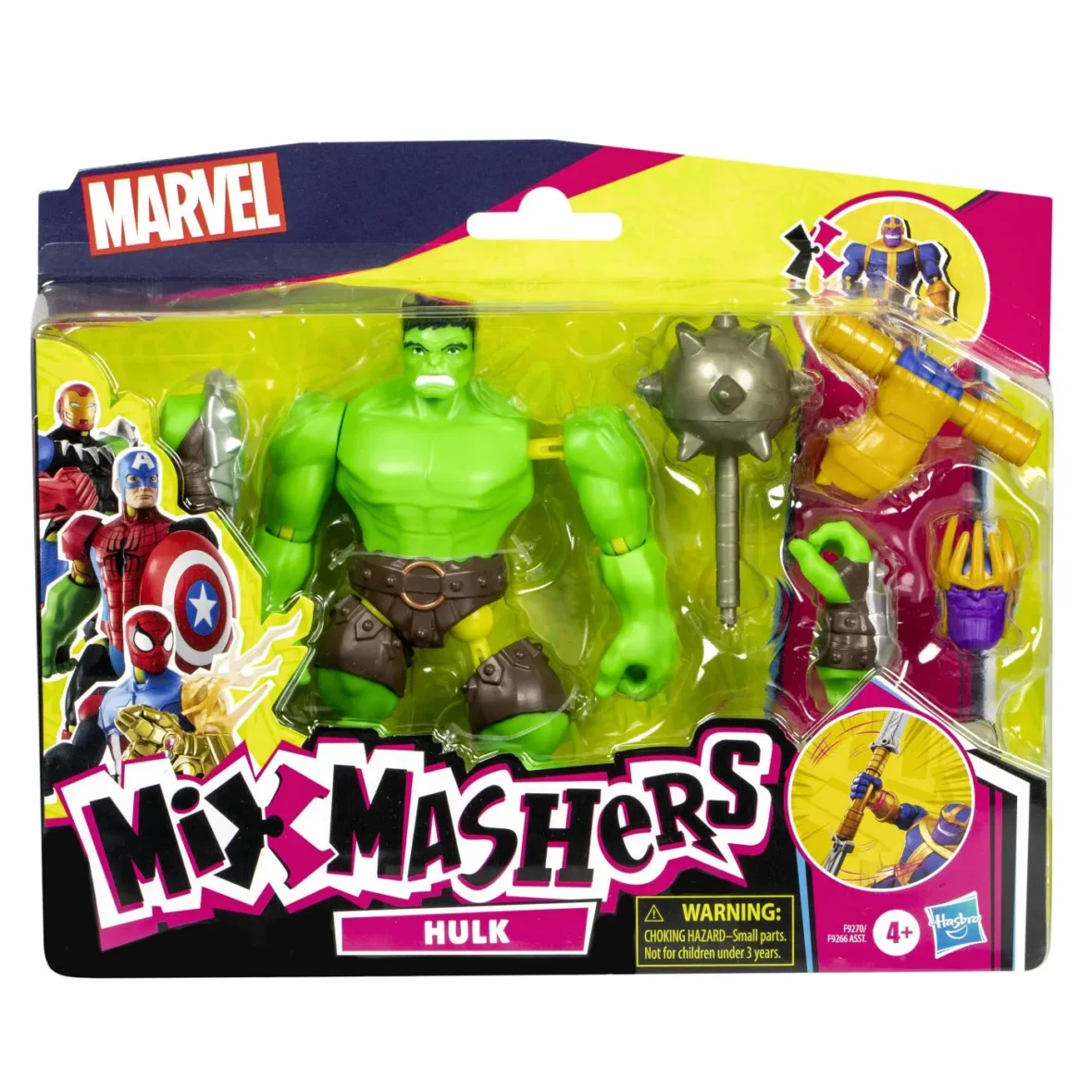 MARVEL AVENGERS MIX MASHERS SET FIGURINA HULK 12CM SI ACCESORII