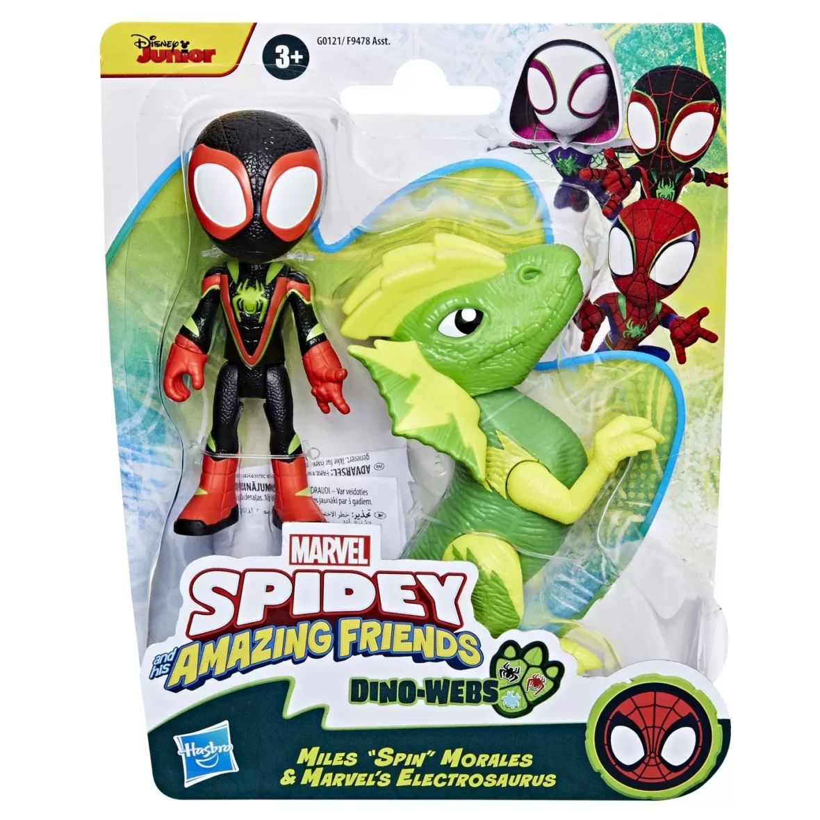 SPIDEY SI PRIETENII MARVEL DINO WEBS MILES SPIN MORALES SI MARVEL’S ELECTROSAURUS