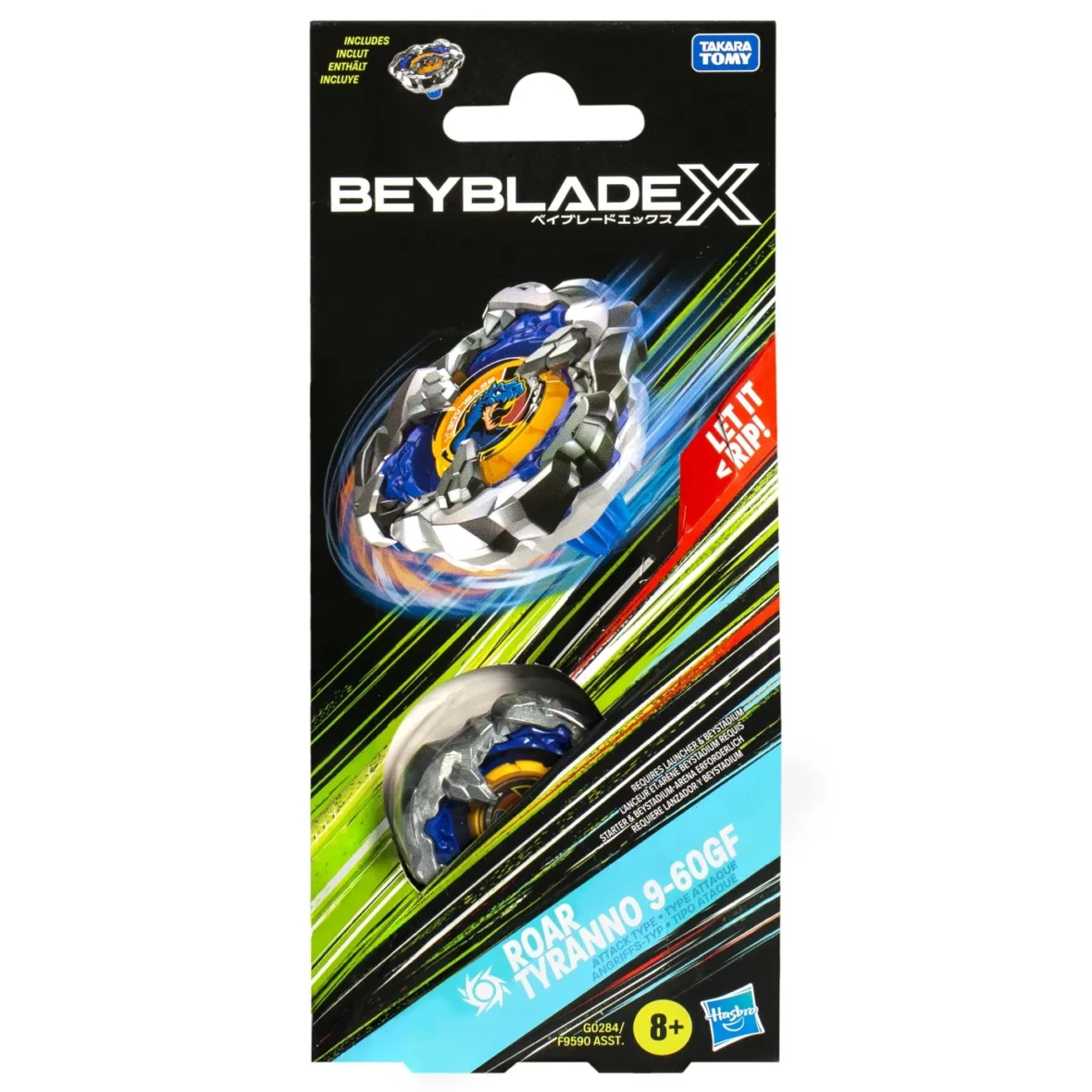 BEYBLADE X LET IT RIP SPIRALA ROAR TYRANNO 9-60GF