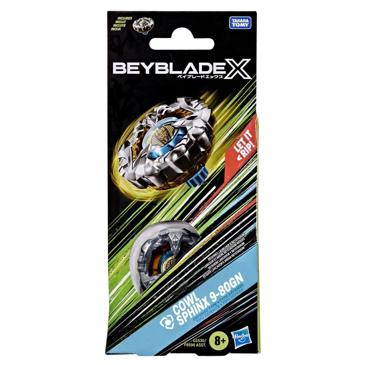 BEYBLADE X LET IT RIP SPIRALA COWL SPHINX 9-80GN