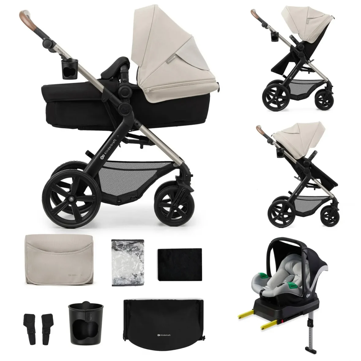 CARUCIOR MULTIFUNCTIONAL KINDERKRAFT MOOV 2 EVA 4IN1 MOON GREY