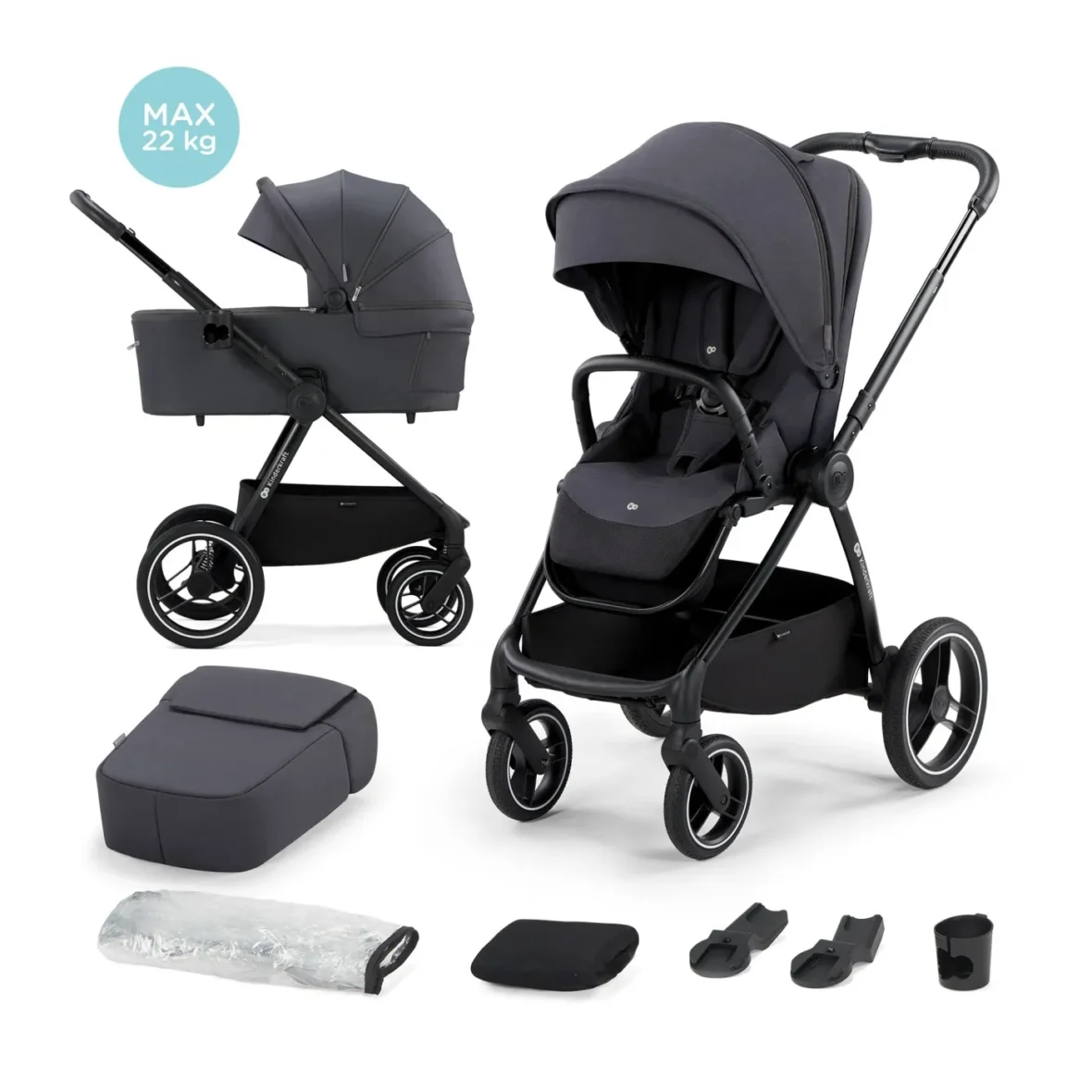 CARUCIOR MULTIFUNCTIONAL 2IN1 KINDERKRAFT NEA DARK GREY