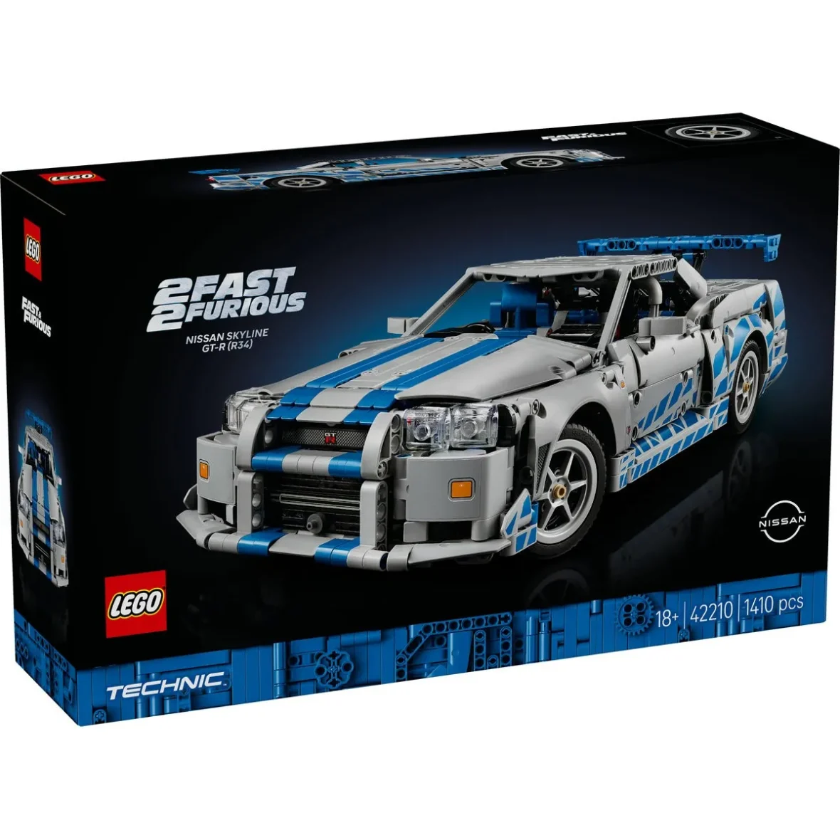 LEGO TECHNIC 2 FAST 2 FURIOUS NISSAN SKYLINE GT-R R34 42210