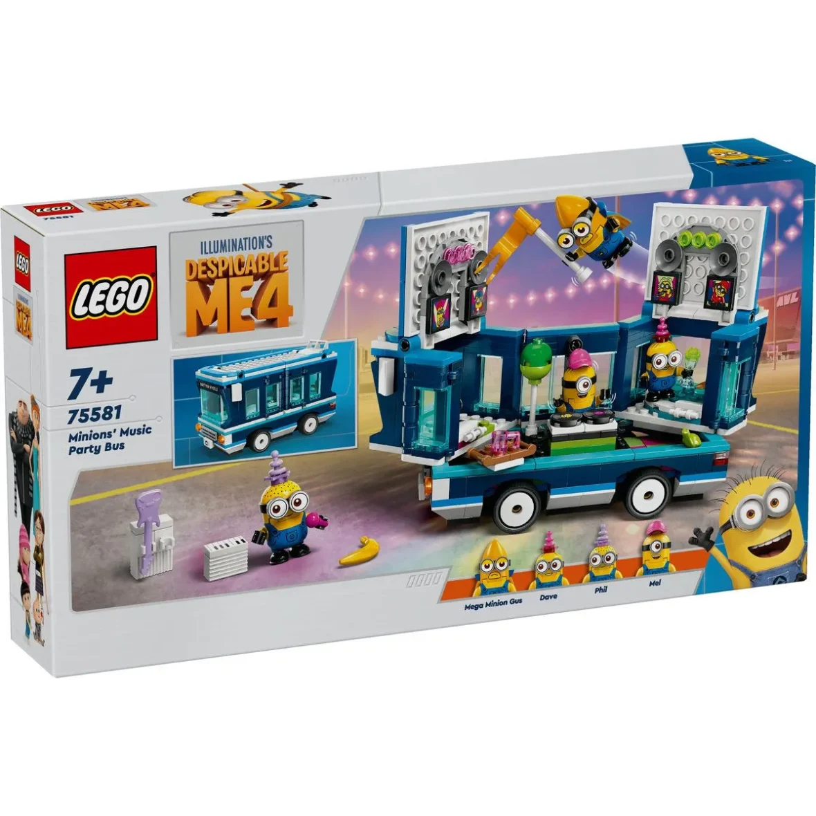 LEGO DESPICABLE ME4 AUTOBUZUL DE PETRECERE AL MINIONILOR 75581