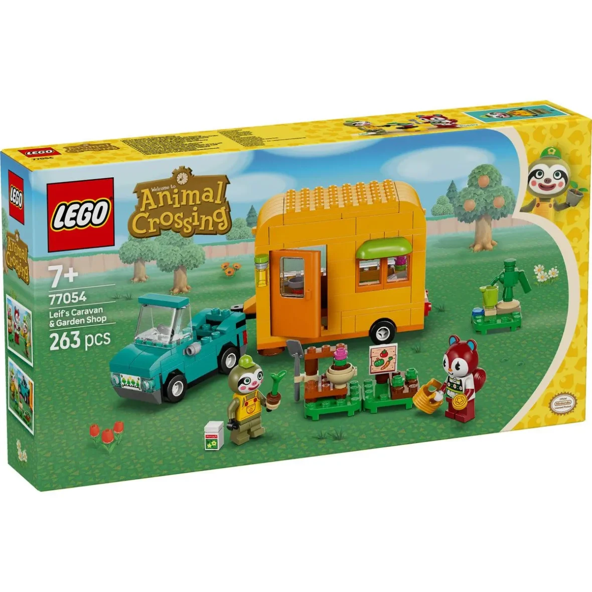 LEGO ANIMAL CROSSING CARAVANA SI MAGAZINUL DE GRADINARIT AL LUI LEIF 77054