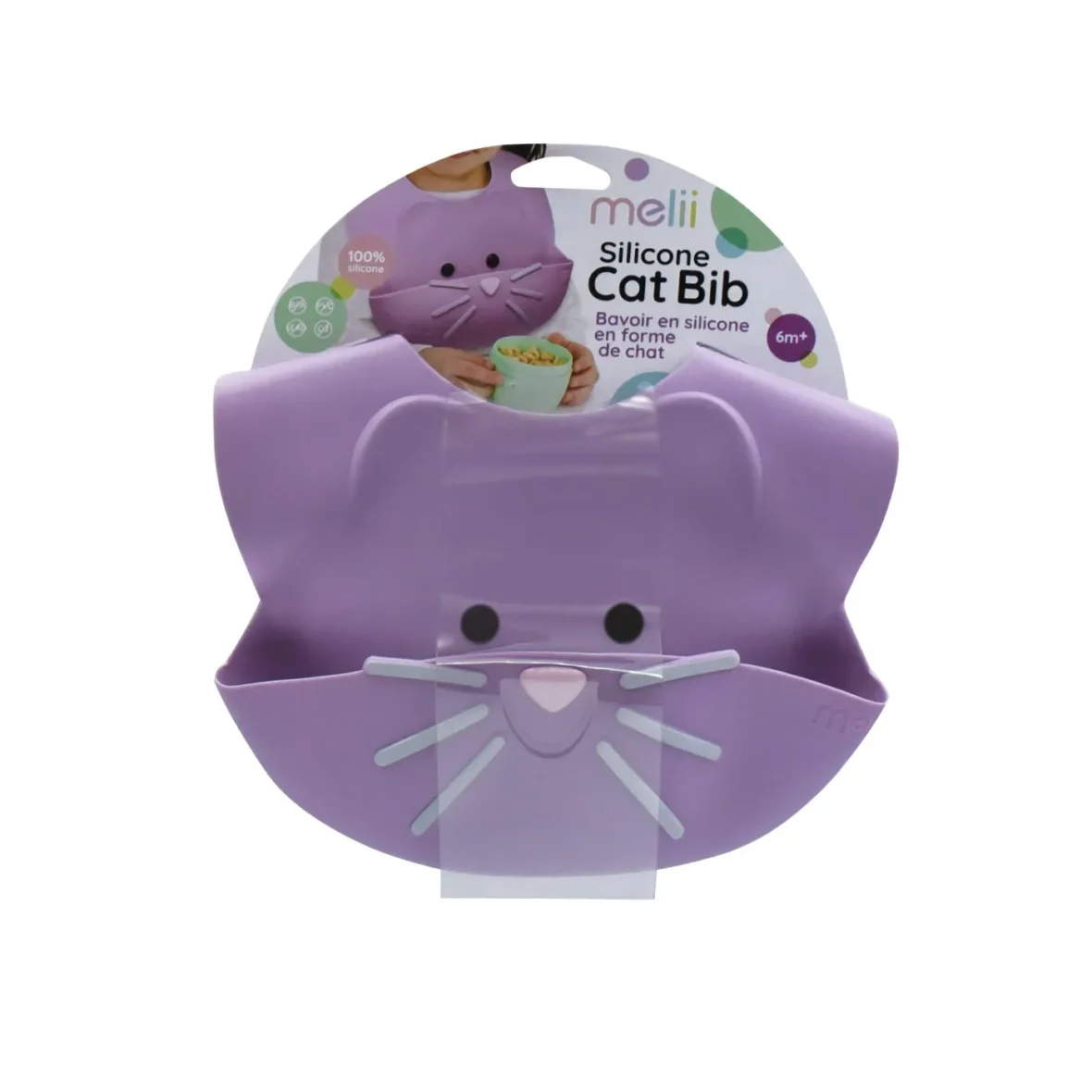 BAVETA SILICON, MELII, MODEL PISICA