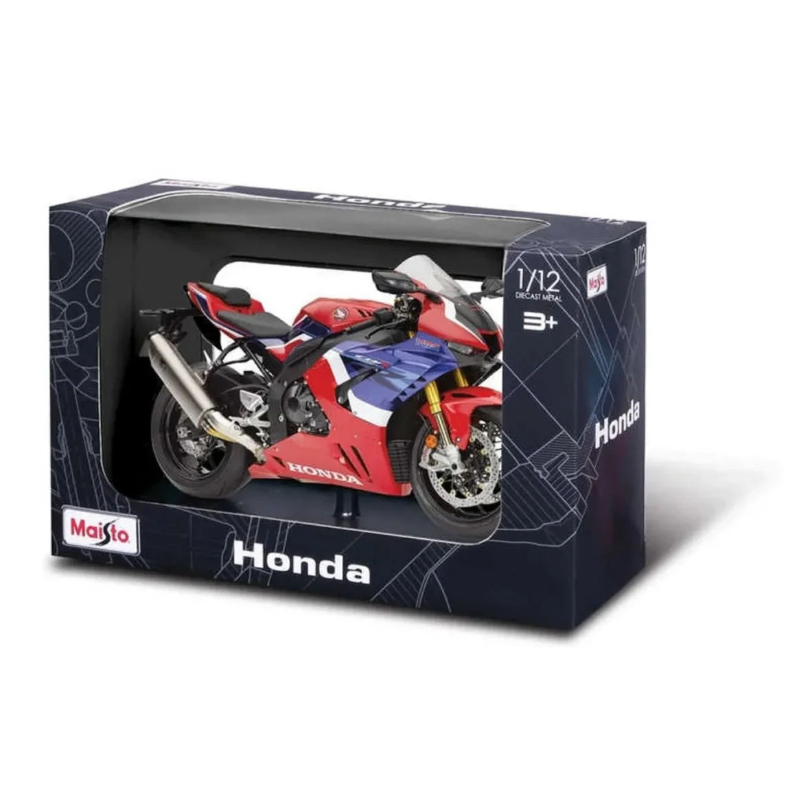 MAISTO MOTOCICLETA METALICA CU STAND HONDA CBR 1000RR R FIREBLADE SP SCARA 1 LA 12