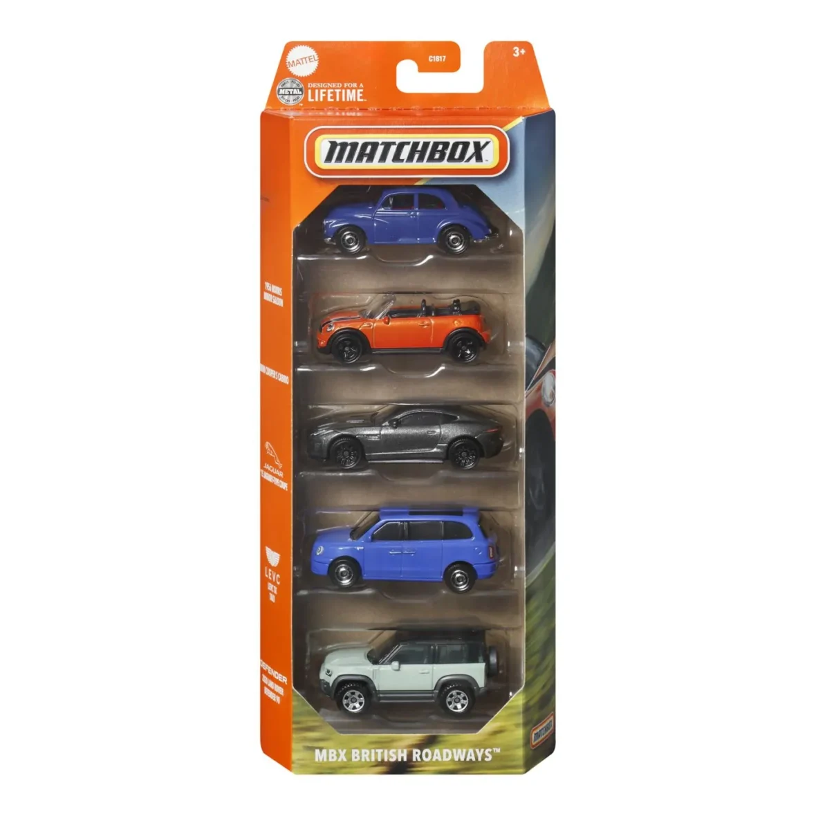 MATCHBOX SET 5 MASINUTE METALICE MBX BRITISH ROADWAYS SCARA 1:64