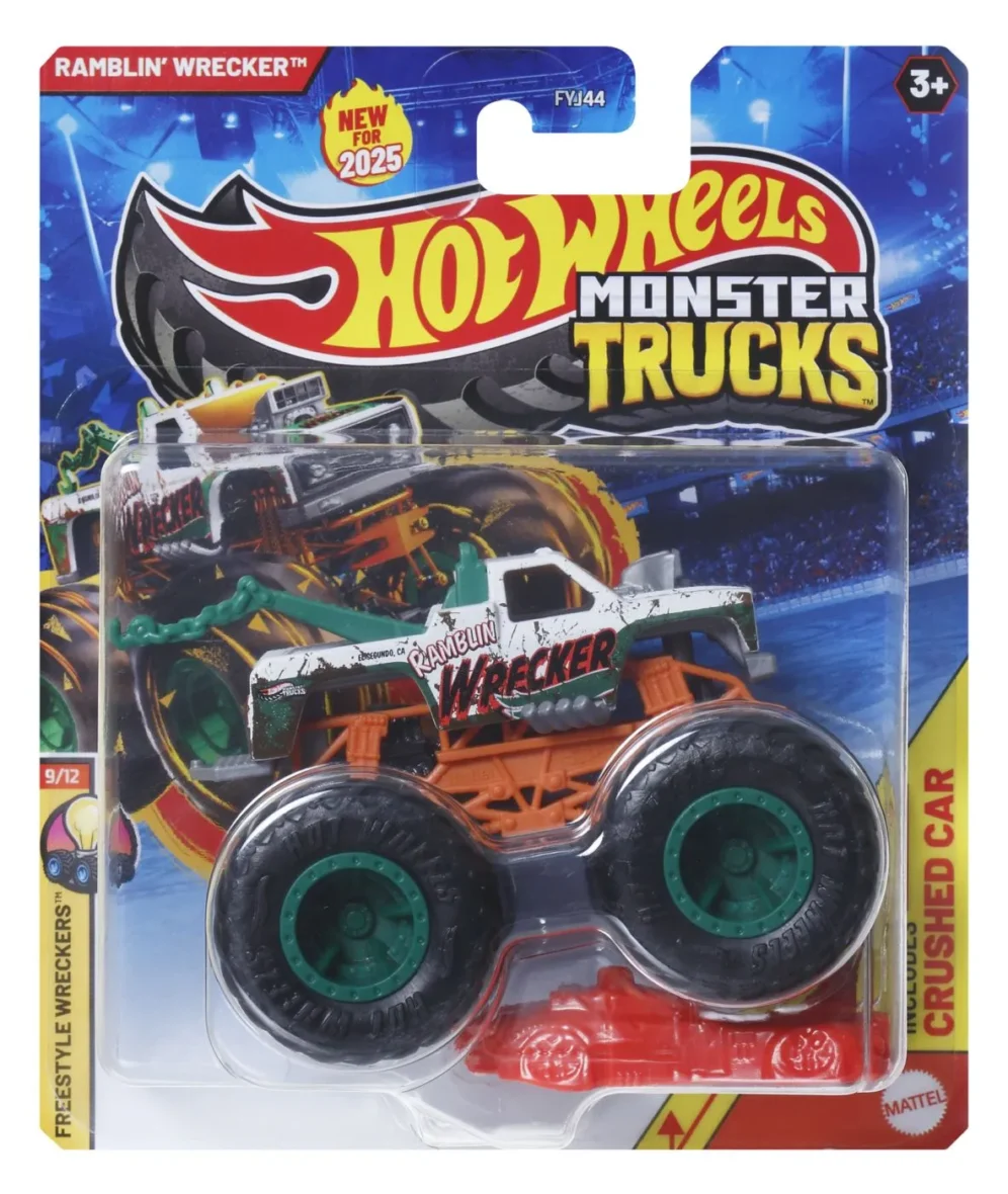 HOT WHEELS MONSTER TRUCK MASINUTA RAMBLIN WRECKER SCARA 1:64