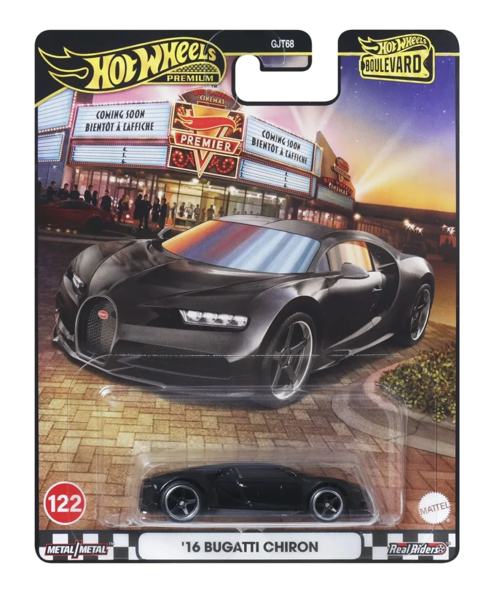 HOT WHEELS PREMIUM BOULEVARD MASINUTA METALICA BUGATTI CHIRON 16 SCARA 1:64
