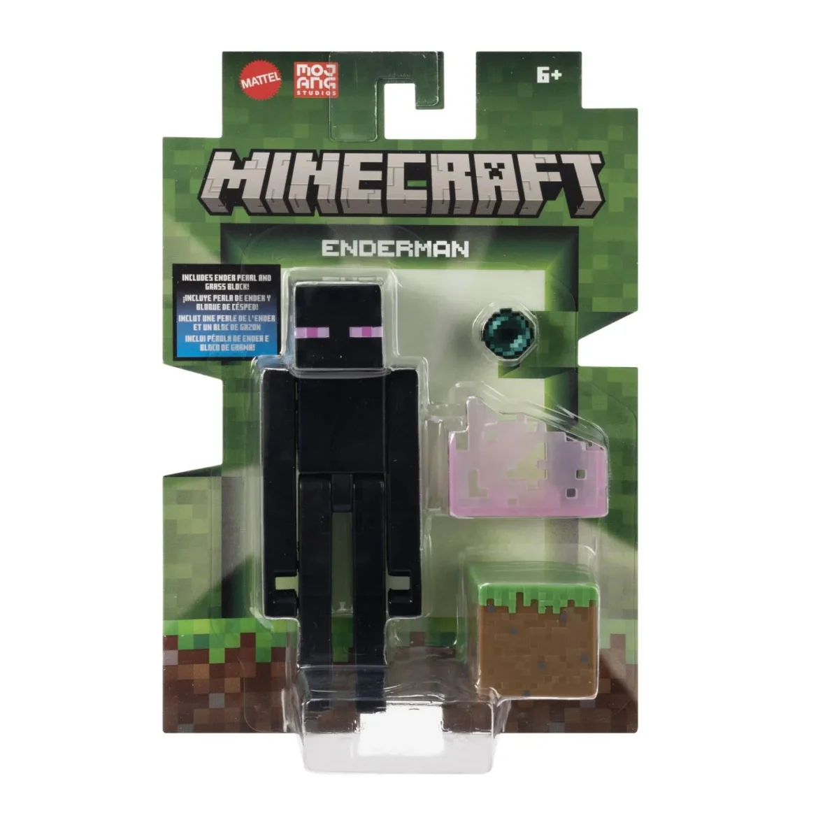 MINECRAFT CRAFT A BLOCK FIGURINA ENDERMAN 8CM
