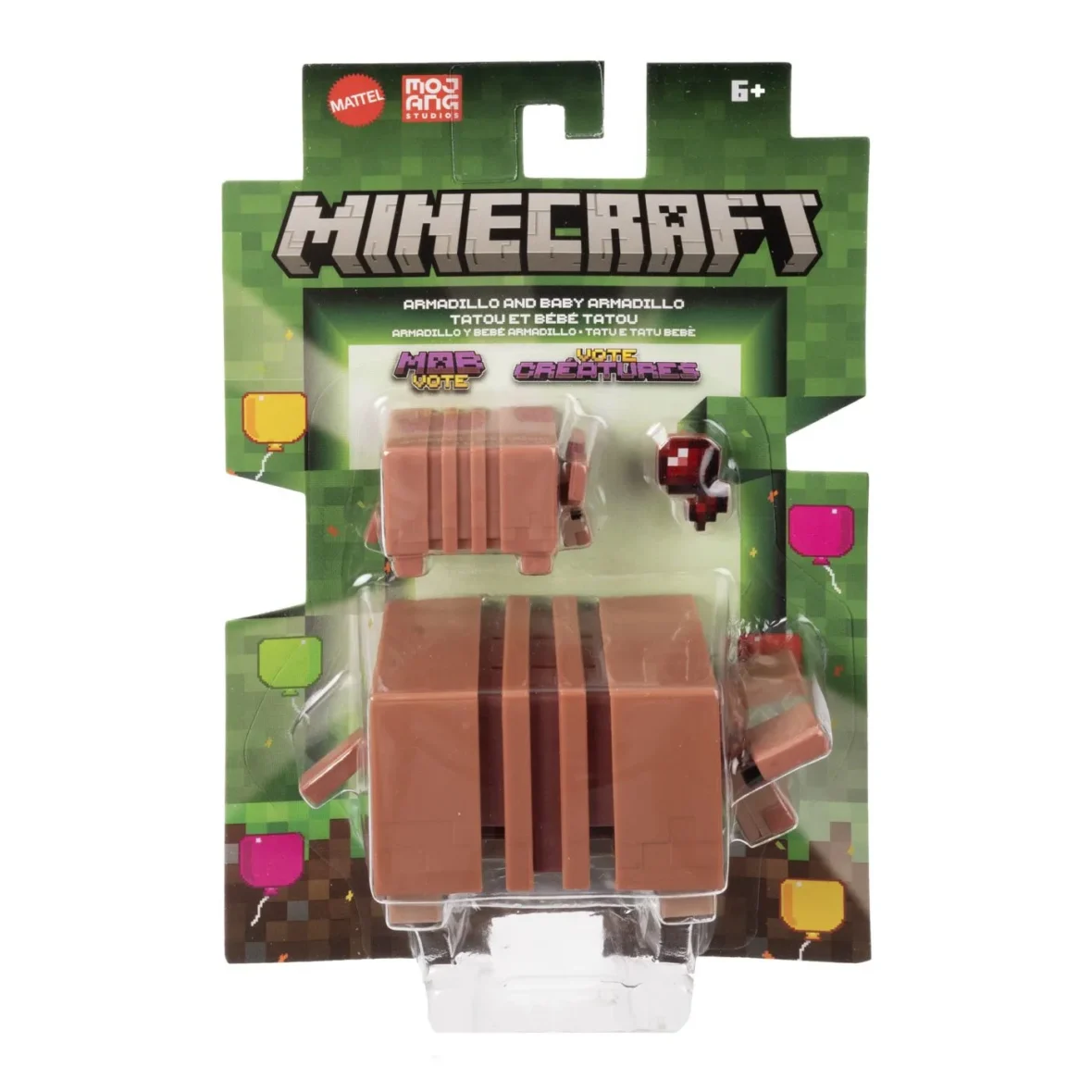 MINECRAFT CRAFT A BLOCK FIGURINA ARMADILLO SI BABY ARMADILLO 8CM