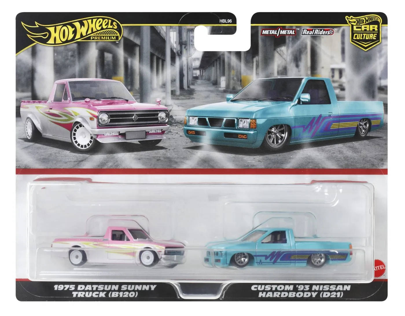 HOT WHEELS PREMIUM SET 2 MASINUTE METALICE DATSUN SUNNY TRUCK SI NISSAN HARDBODY SCARA 1:64