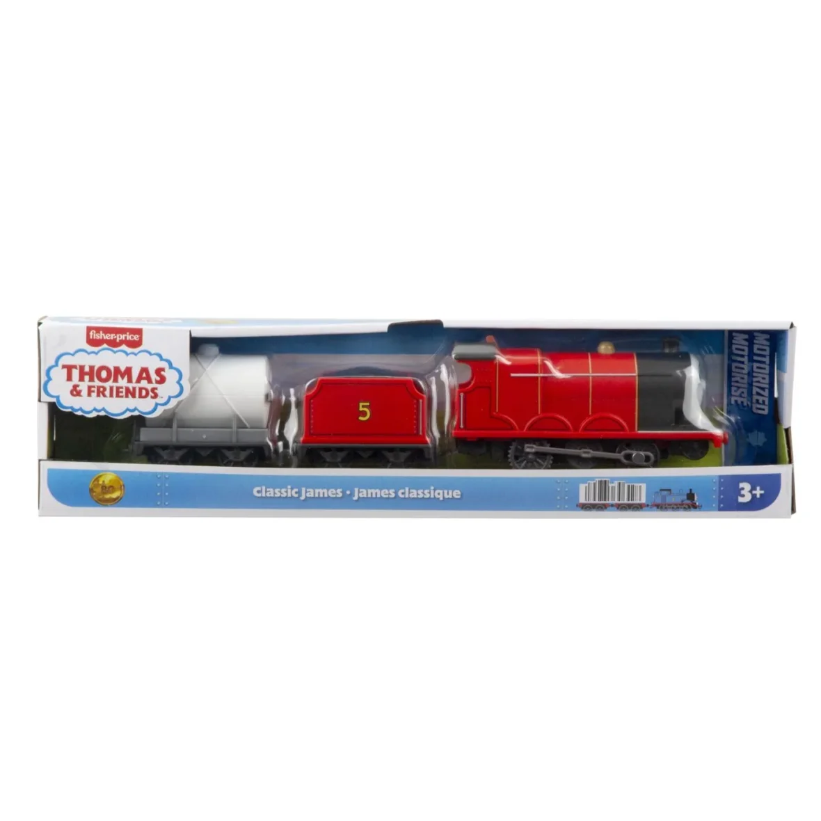 THOMAS LOCOMOTIVA MOTORIZATA CLASIC JAMES CU 2 VAGOANE