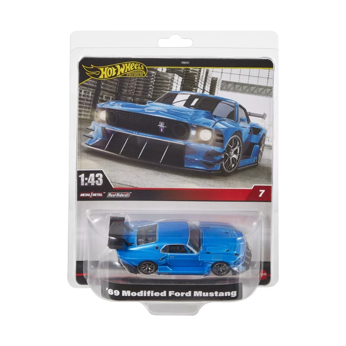 HOT WHEELS PREMIUM REAL RIDERS MASINUTA METALICA MODIFIED FORD MUSTANG 69 SCARA 1:43