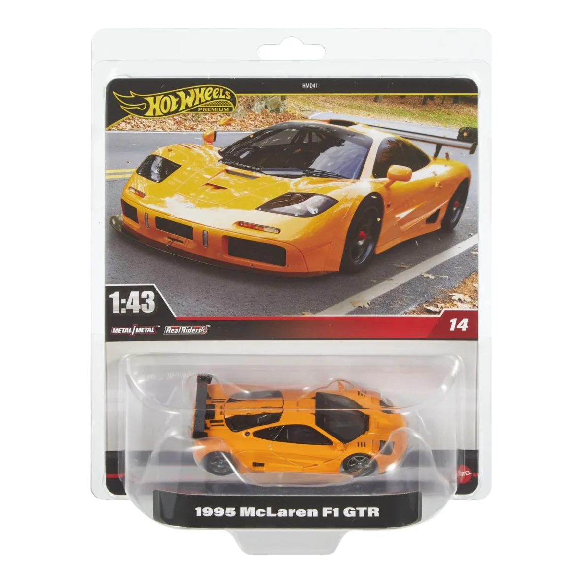 HOT WHEELS PREMIUM REAL RIDERS MASINUTA METALICA MCLAREN F1 GTR 1995 SCARA 1:43