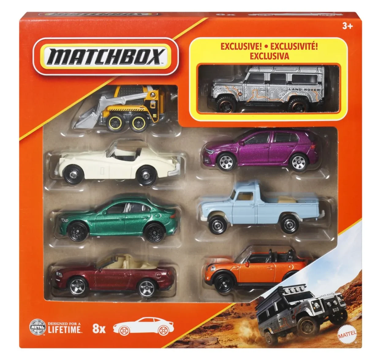 MATCHBOX SET 8 MASINUTE METALICE EXCLUSIV LAND ROVER 110 SCARA 1 LA 64