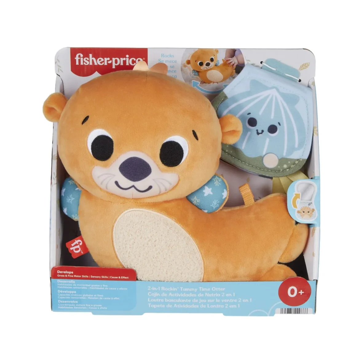 FISHER PRICE JUCARIE SENZORIALA 2 IN 1 TUMMY TIME VIDRA PENTRU BEBELUSI