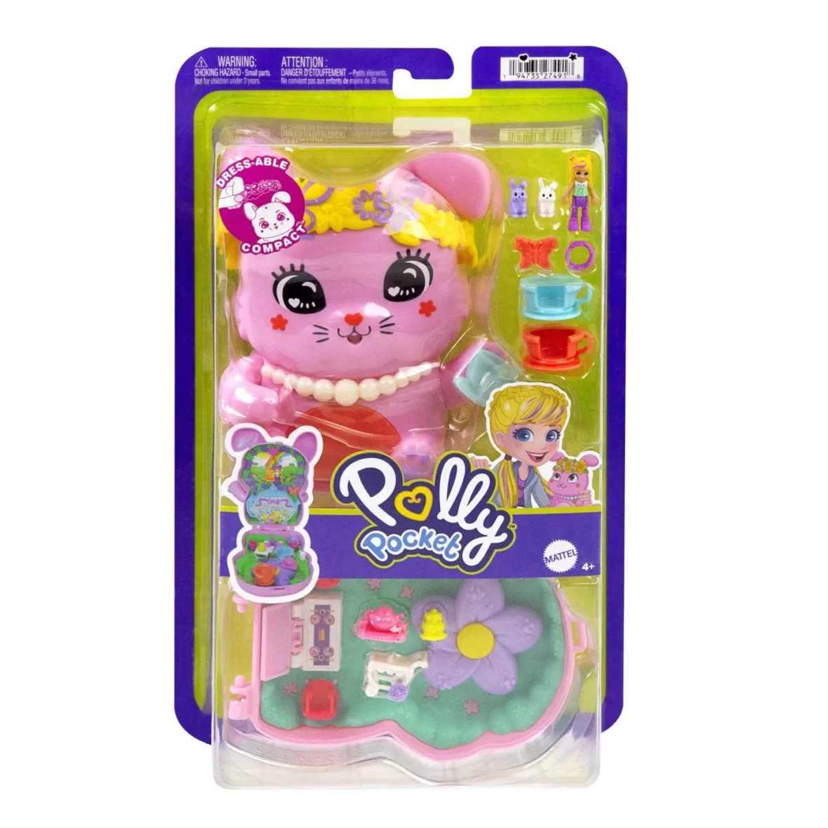 POLLY POCKET SET GENTUTA ANIMALUT IEPURAS LA PETRCERE CU ACCESORII