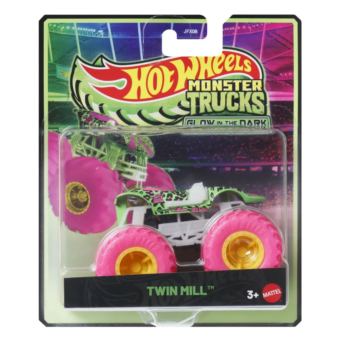 HOT WHEELS MONSTER TRUCK GLOW IN THE DARK MASINUTA TWIN MILL SCARA 1 LA 64