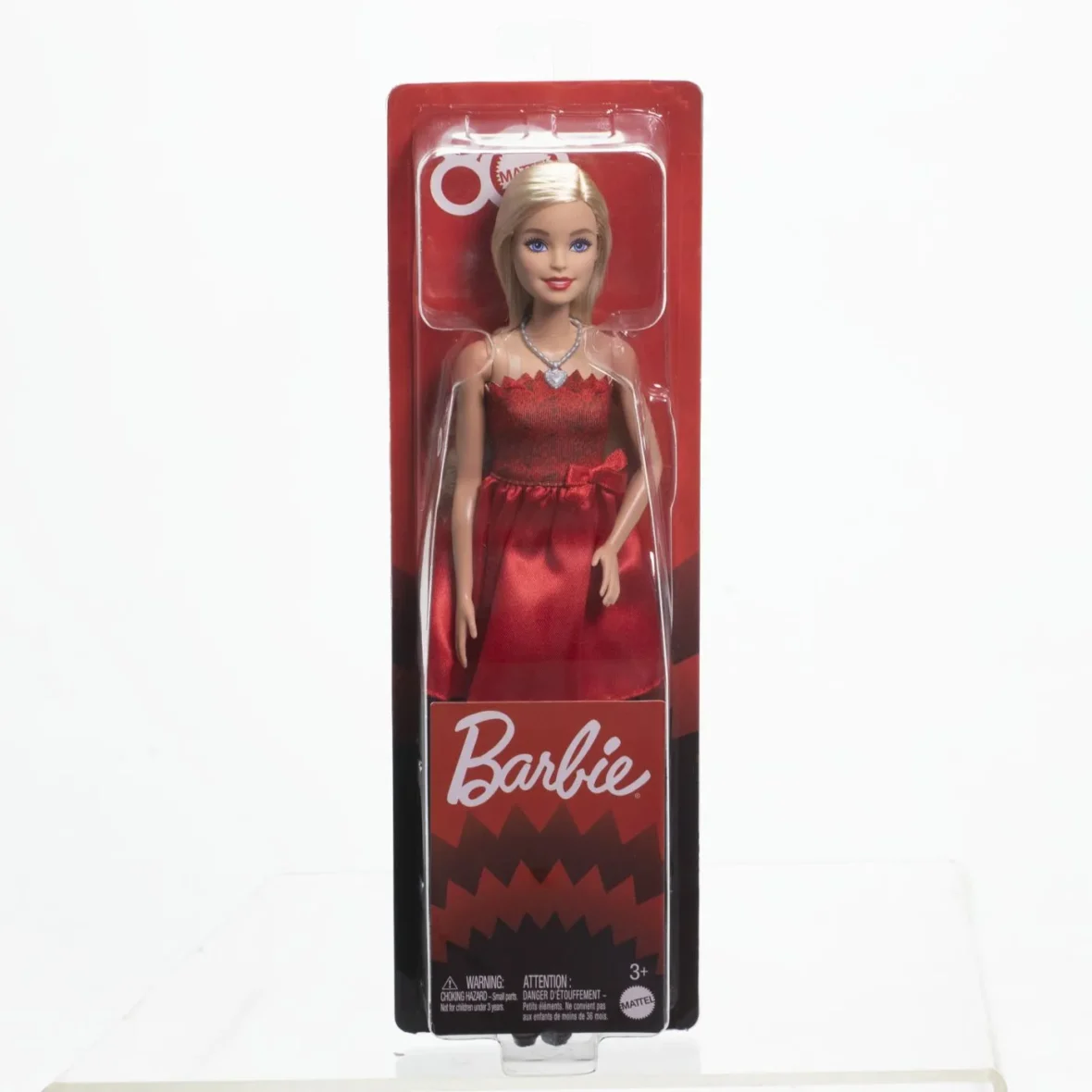 BARBIE PAPUSA BARBIE COLECTIE ANIVERSARA 80 DE ANI BLONDA CU ROCHIE ROSIE RUBIN