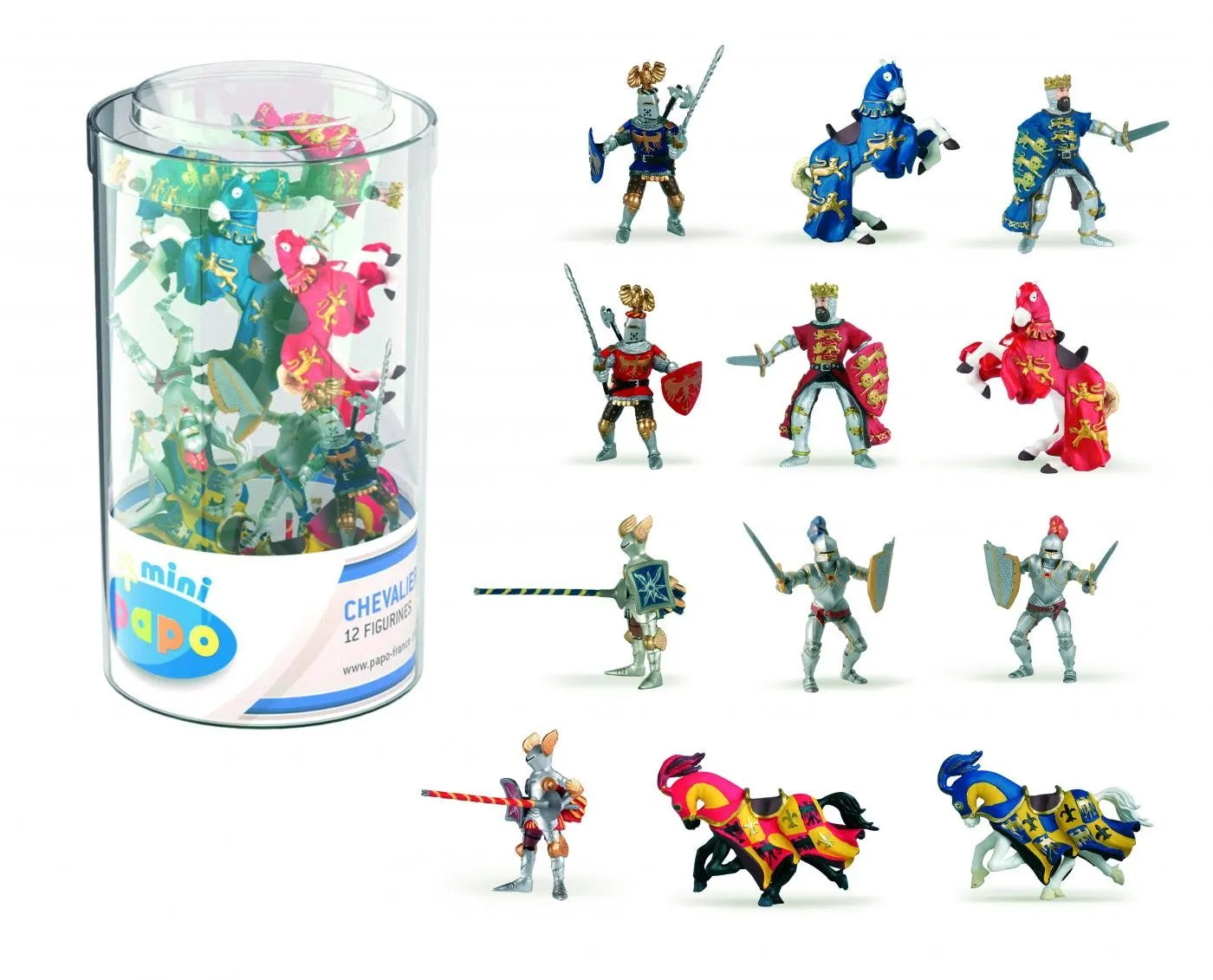 PAPO FIGURINA SET MINI CAVALERI 12 PIESE