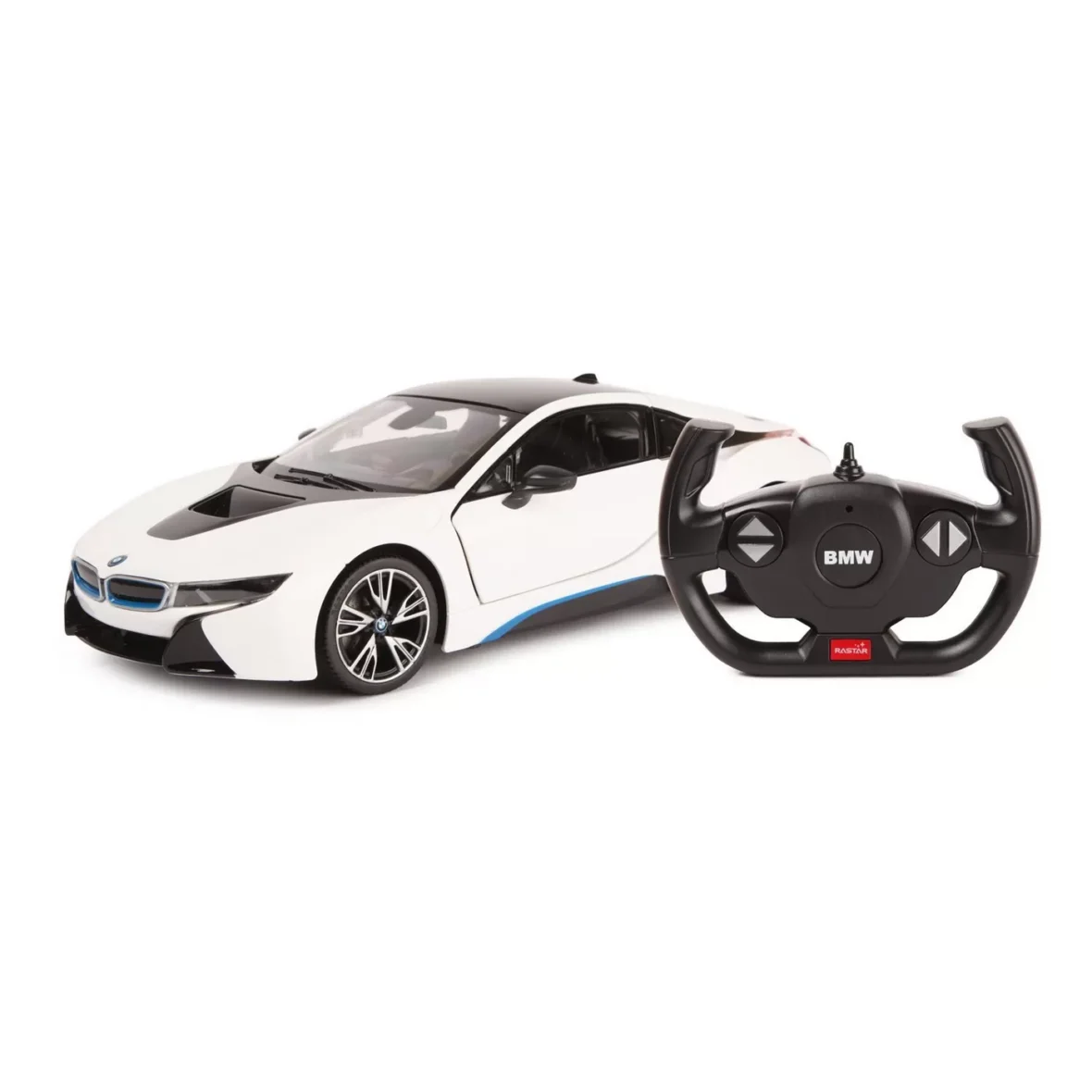 MASINA CU TELECOMANDA BMW I8 ALB SCARA 1 LA 14