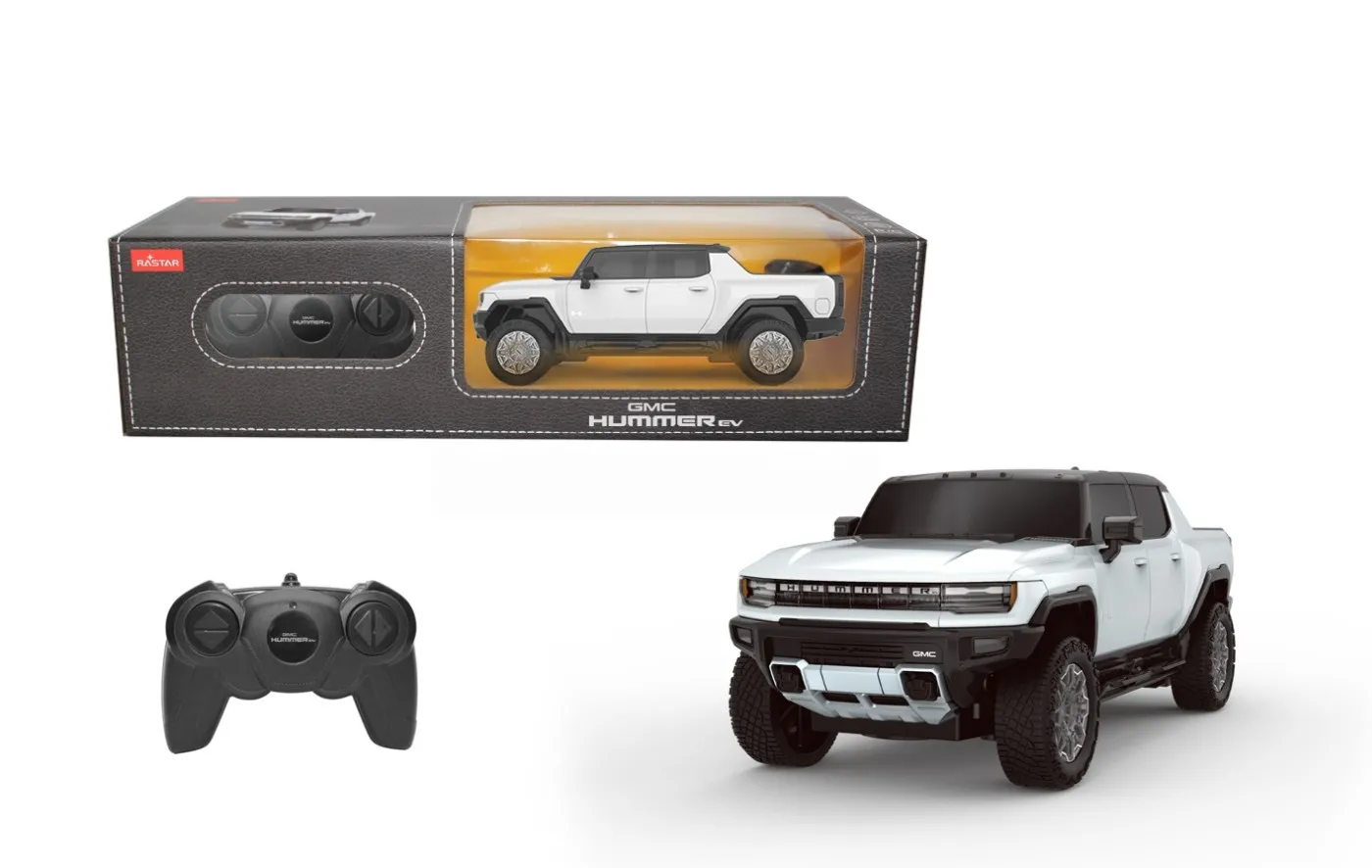 MASINA CU TELECOMANDA HUMMER EV ALB CU SCARA 1 LA 24