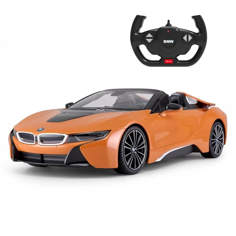 MASINA CU TELECOMANDA BMW I8 PORTOCALIE SCARA 1 LA 12
